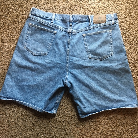 mens wrangler blue jean shorts